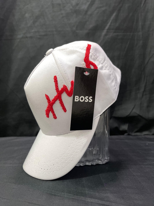 GORRA HUGO BOSS - Hugo firma blanca roja